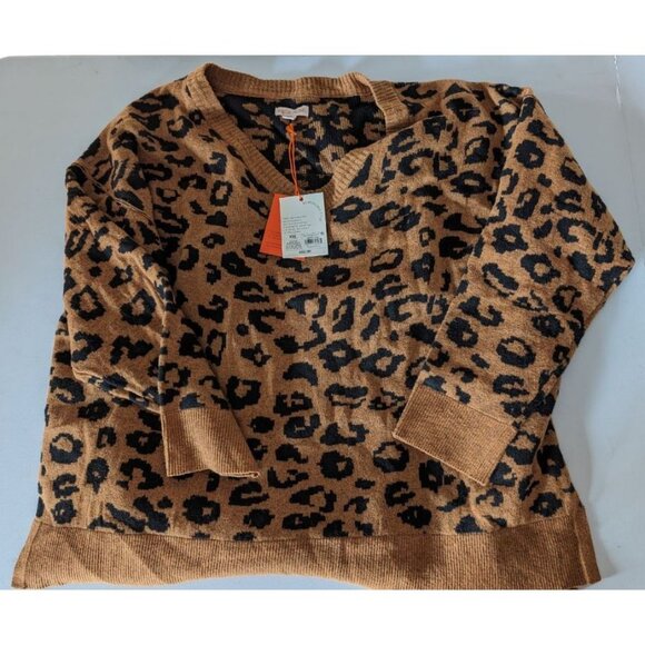 Knox Rose Women's V-Neck Pullover Sweater Camel Brown Size XXL - Picture 2 of 7